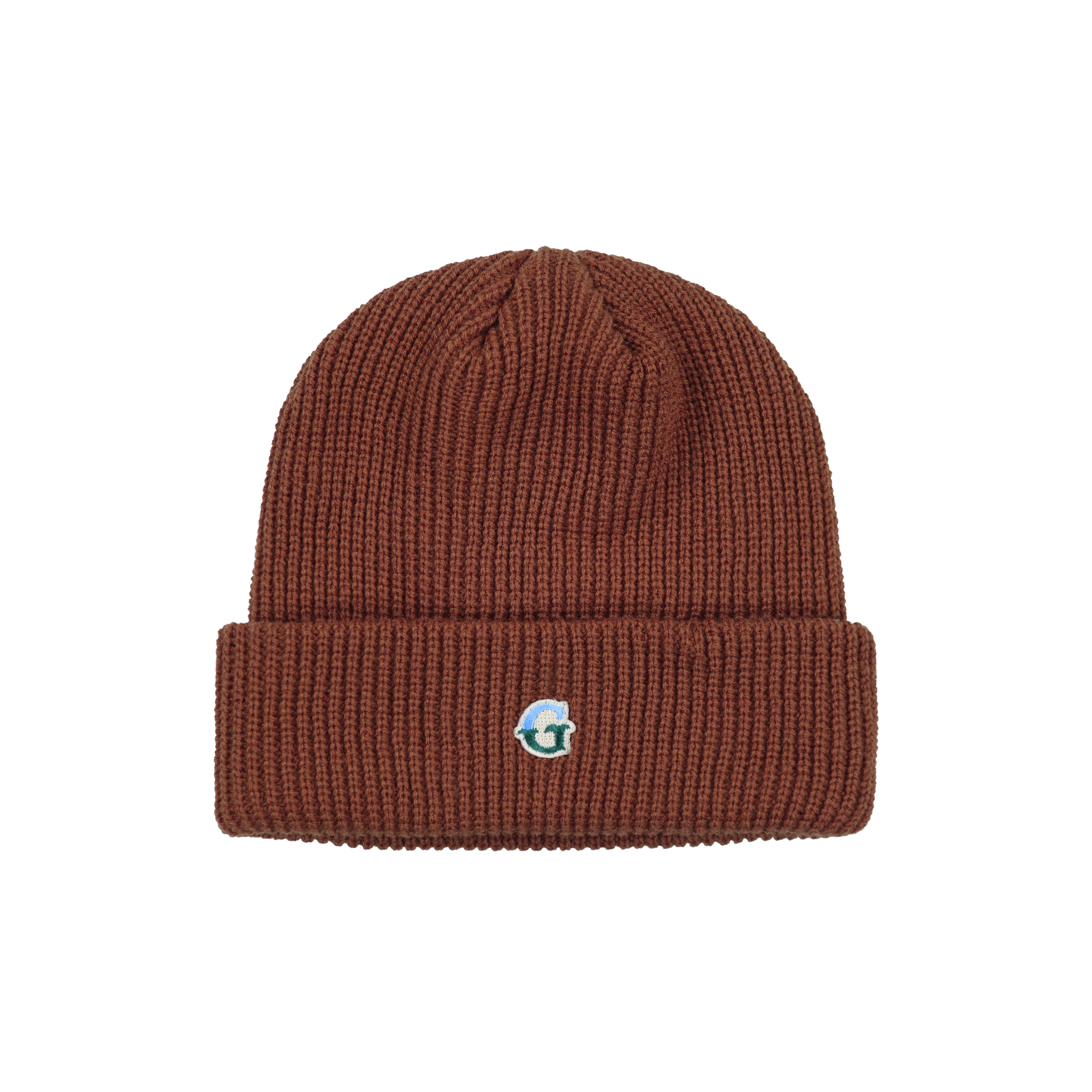 ‘G’ Logo Cuffed Beanie - Rust