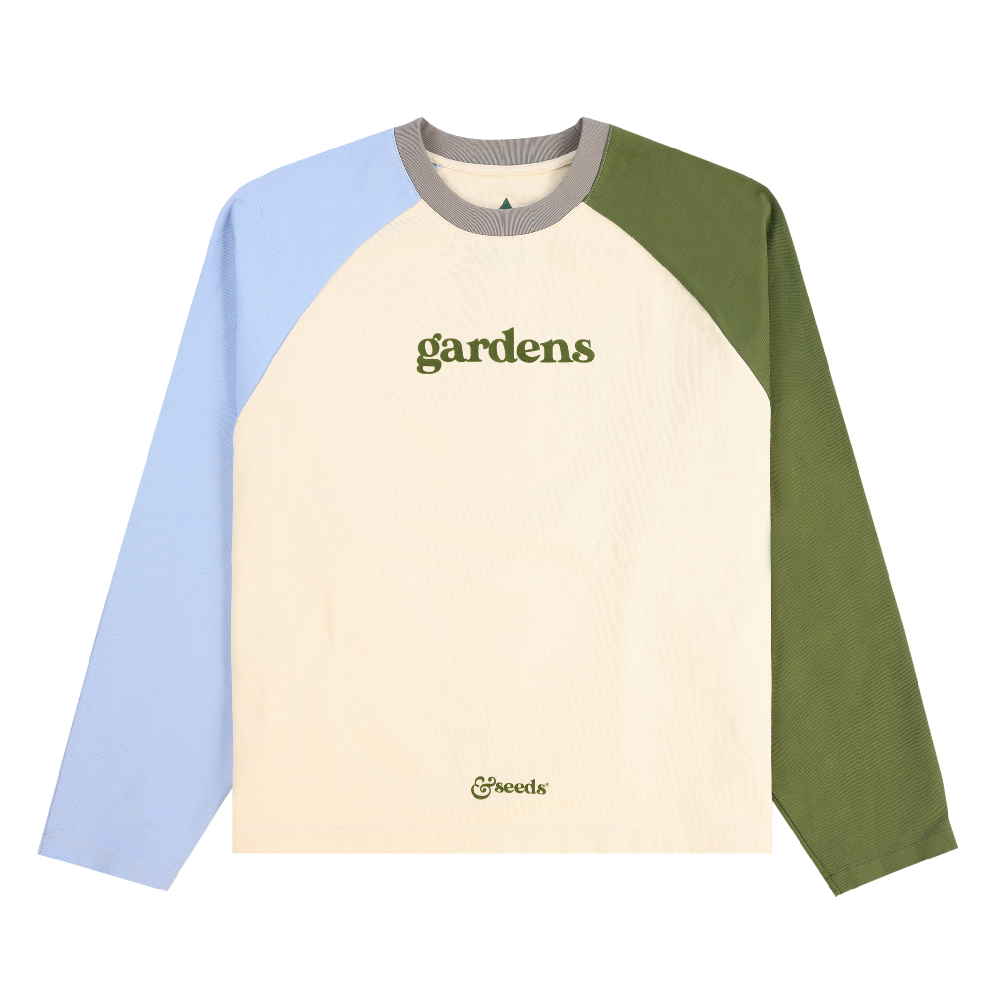 Eden Raglan Longsleeve - Lightblue/Olive