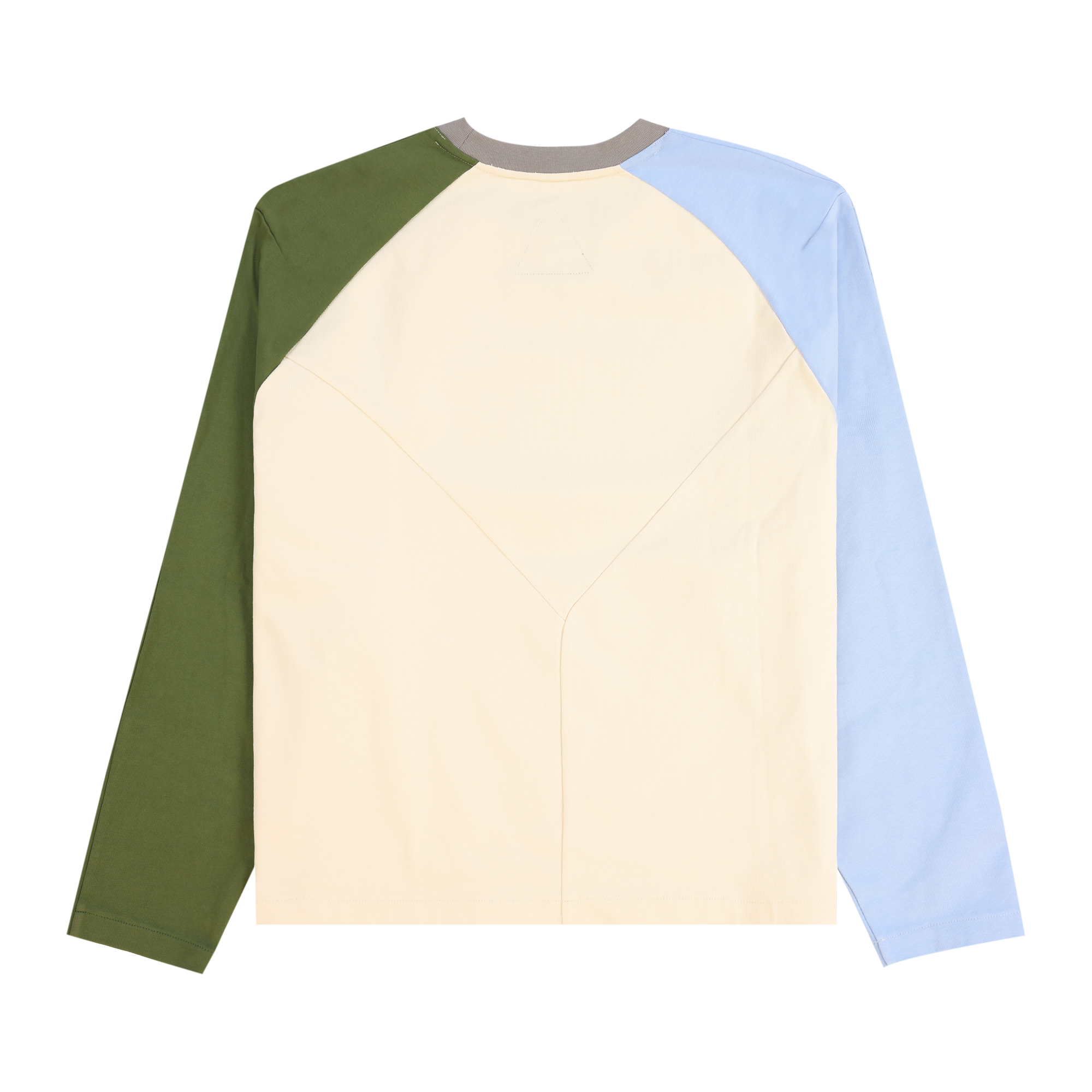 Eden Raglan Tee - Light Blue/Olive