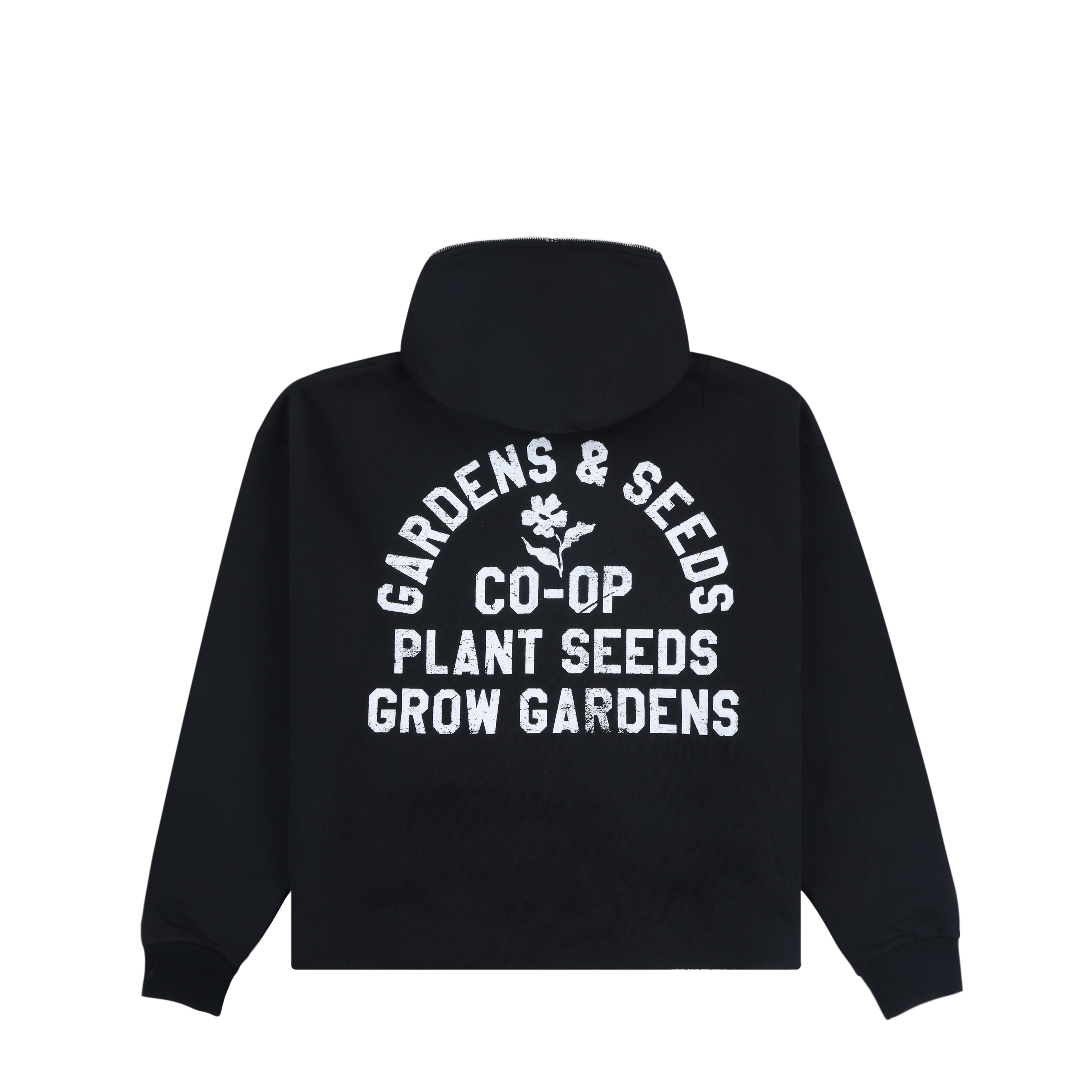Co-Op Statement Zip-Up Hoodie - Black – Gardens & Seeds Co-Op Statement Zip-Up Hoodie - Black – Gardens & Seeds