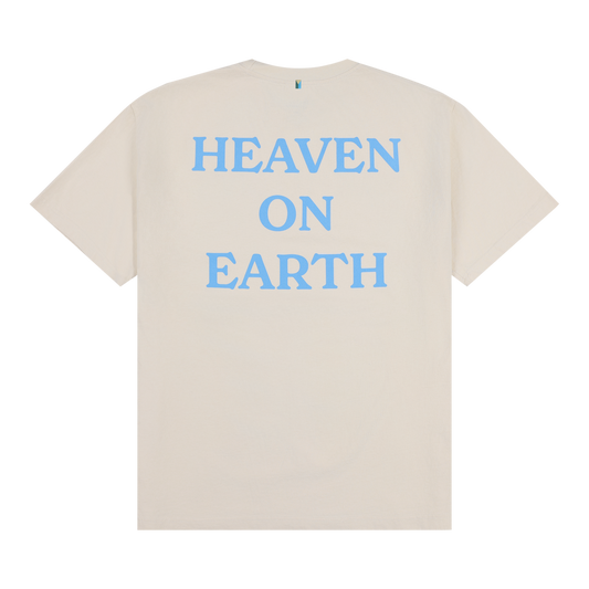 Heaven on Earth Tee - Cream/Blue