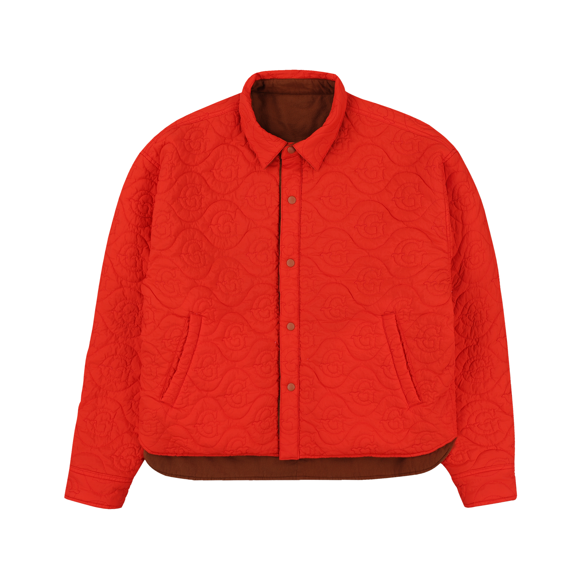 Reversible Shacket - Orange/Chestnut